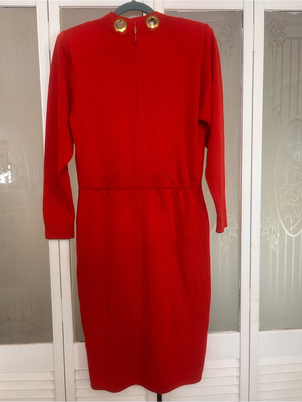 Vintage rare st john knit dress 12 metal accents